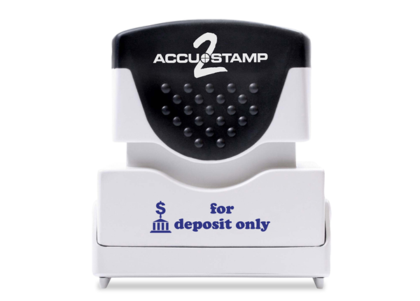 ACCU-STAMP®2 1-Color FOR DEPOSIT ONLY Blue Ink