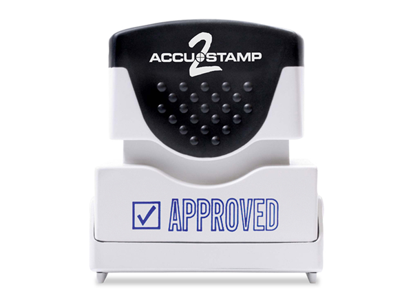 ACCU STAMP 2 1 Color APPROVED Blue Ink