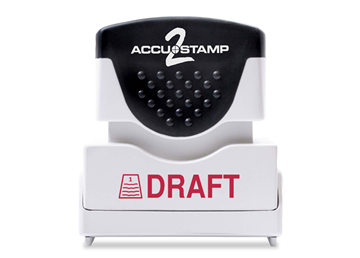 ACCU-STAMP®2 1-Color DRAFT Red Ink