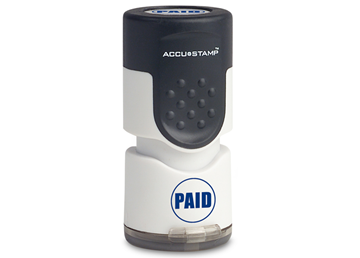 ACCU-STAMP® 1-Color Round Stamp PAID Blue Ink