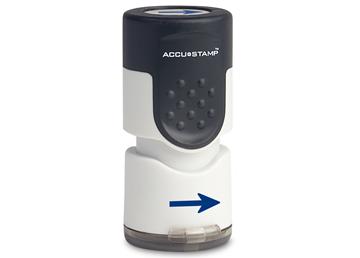 ACCU-STAMP® 1-Color Round Stamp ARROW Blue Ink