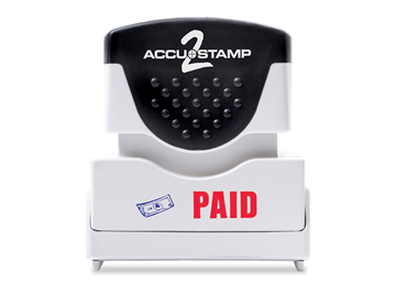 ACCU-STAMP®2 2-Color PAID Blue and Red Ink