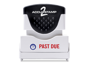 ACCU-STAMP®2 2-Color PAST DUE Red and Blue Ink
