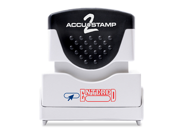 ACCU-STAMP®2 2-Color ENTERED Red and Blue Ink