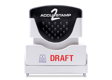 ACCU-STAMP®2 2-Color DRAFT Red and Blue Ink
