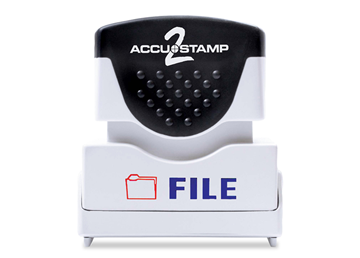ACCU-STAMP®2 2-Color FILE Blue and Red Ink