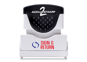 ACCU-STAMP®2 2-Color SIGN AND RETURN Red and Blue Ink
