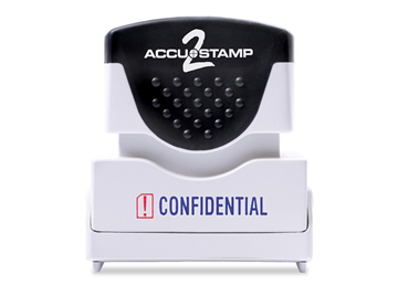 ACCU-STAMP®2 2-Color CONFIDENTIAL Blue and Red Ink