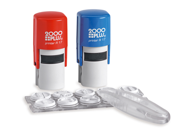 stampersDIRECT - 2000 Plus® R17 Red and Blue 2 Pack Office Stamp Kit