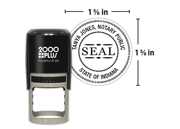 Stampersdirect 2000 Plus® Printpro™ R40 Self Inking Round Notary Stamp 3486