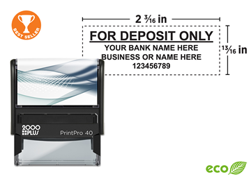 2000 Plus® PrintPro™ 40 - 4 Line Bank Deposit Stamp