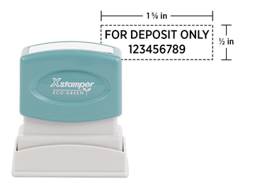 Xstamper® N10 - 2 Line Pre-Inked Bank Deposit Stamp