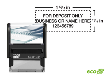 2000 Plus® PrintPro™ 30 - 3 Line Bank Deposit Stamp