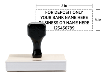 Traditional 4 Line Bank Deposit Stamp (Pad Sold Separately)