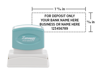 Xstamper® N11 - 4 Line Pre-Inked Bank Deposit Stamp