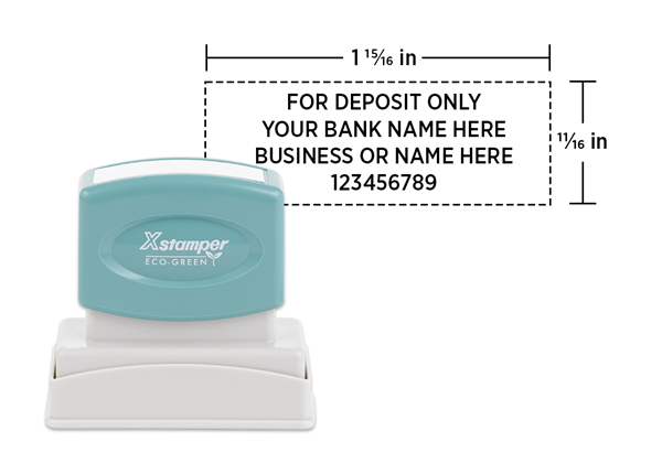 Xstamper® N11 - 4 Line Pre-Inked Bank Deposit Stamp