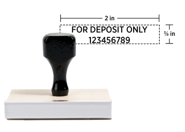 Traditional 2 Line Bank Deposit Stamp (Pad Sold Separately)
