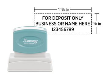 Xstamper® N11 - 3 Line Pre-Inked Bank Deposit Stamp