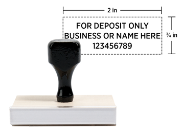 Traditional 3 Line Bank Deposit Stamp (Pad Sold Separately)