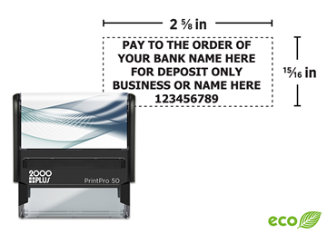 2000 Plus® PrintPro™ 50 - 5 Line Bank Deposit Stamp