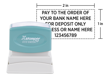 Xstamper® N12 - 5 Line Pre-Inked Bank Deposit Stamp