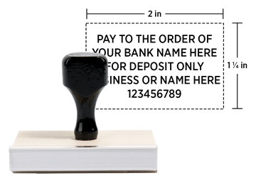 Traditional 5 Line Bank Deposit Stamp (Pad Sold Separately)