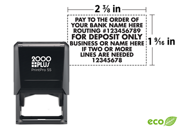 2000 Plus® PrintPro™ 55 - 6 Line Bank Deposit Stamp