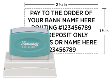 Xstamper® N16 - 6 Line Pre-Inked Bank Deposit Stamp