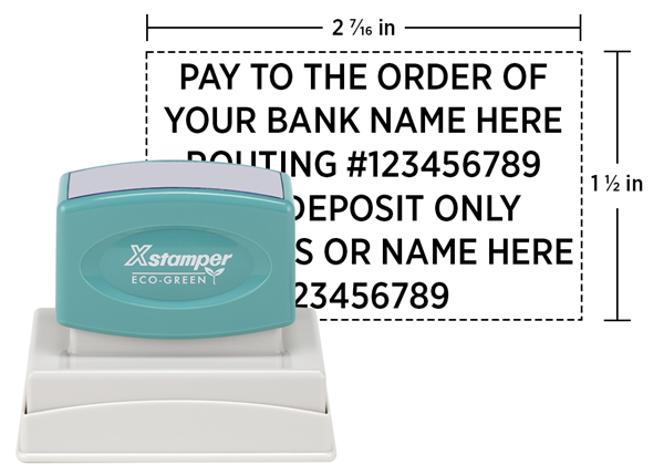 Xstamper® N16 - 6 Line Pre-Inked Bank Deposit Stamp