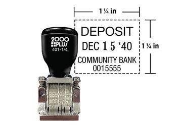 Classic Non Self-Inking 1/4 Date Stamp