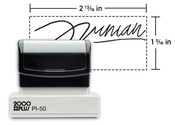 2000 Plus® PI50 Pre-inked - Large Signature Stamp