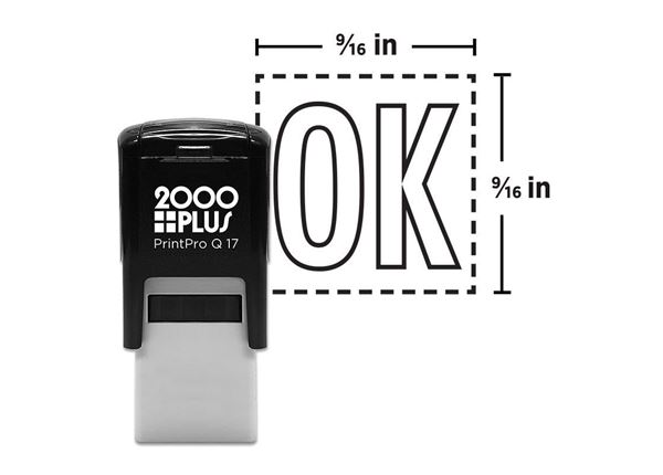 2000 Plus® PrintPro™ Q17 Self-Inking Square Inspection Stamp