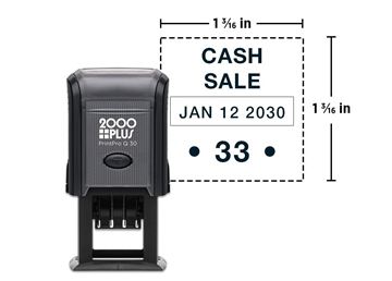 2000 Plus® PrintPro™ Q30D Self-Inking Square Inspection Date Stamp