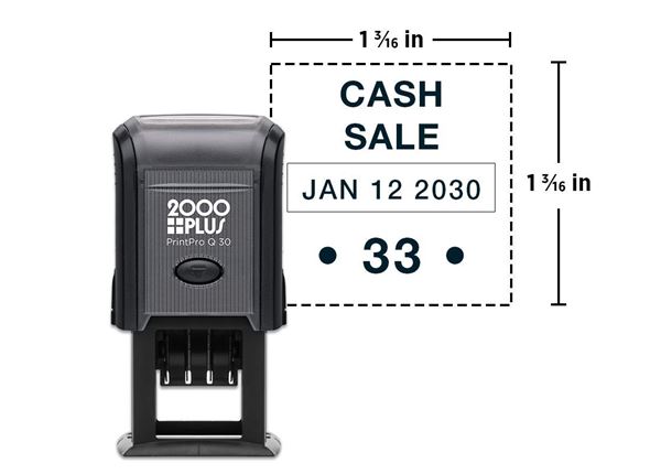 2000 Plus® PrintPro™ Q30D Self-Inking Square Inspection Date Stamp