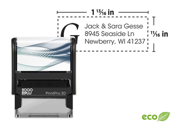 2000 Plus® PrintPro™ 30 Self-Inking Monogram Stamp