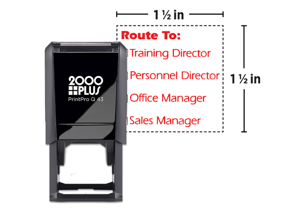 2000 Plus® PrintPro™ Q43 Self-Inking Square Stamp