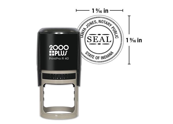 2000 Plus® PrintPro™ R40 Self-Inking Round Notary Stamp