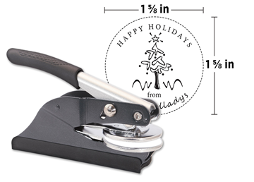 Custom Holiday Pocket Embosser, 1 5/8"