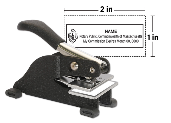 Custom Notary Desk Embosser, 1" x 2"