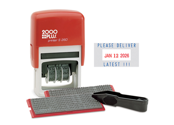 2000 Plus® S260 2-Color DIY Dater Kit Blue/Red
