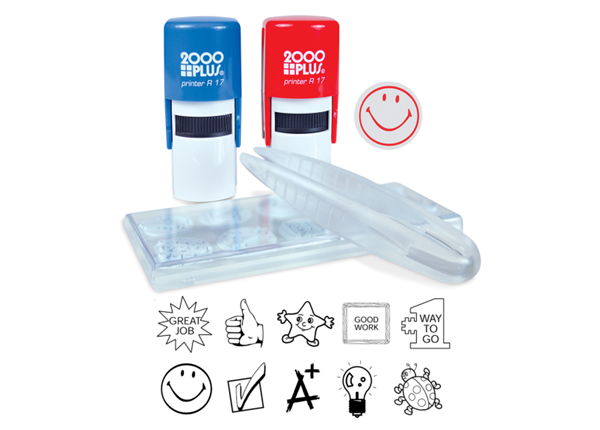 2000 Plus® R17 Red and Blue 2 Pack Teacher Stamp Kit