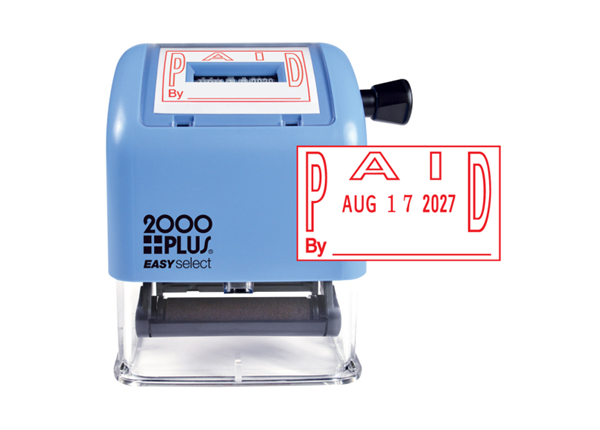 2000 Plus® EASYselect PAID Date Stamp Red Ink