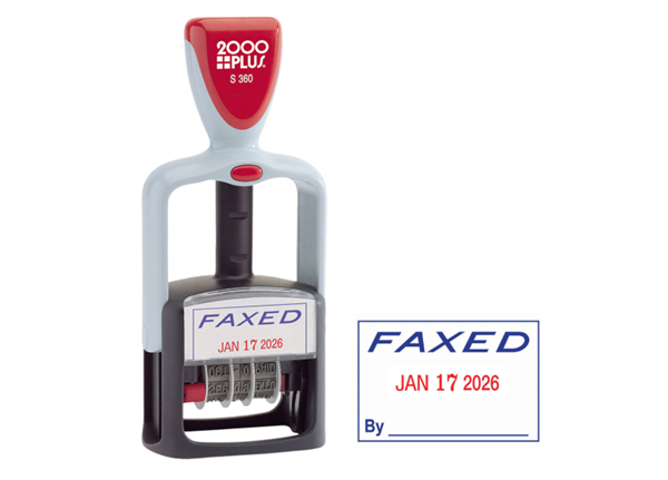 2000 Plus® S360 FAXED 2-Color Date Stamp