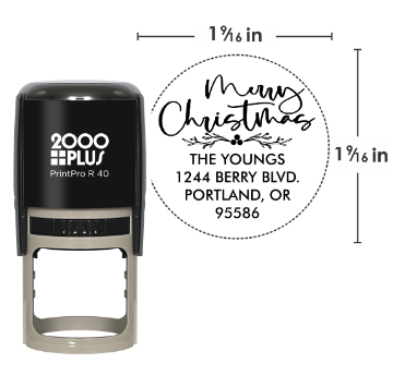 2000 Plus® PrintPro™ R40 Self-Inking Round Holiday Stamp
